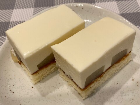 白桃入り☆簡単レアチーズケーキ♪